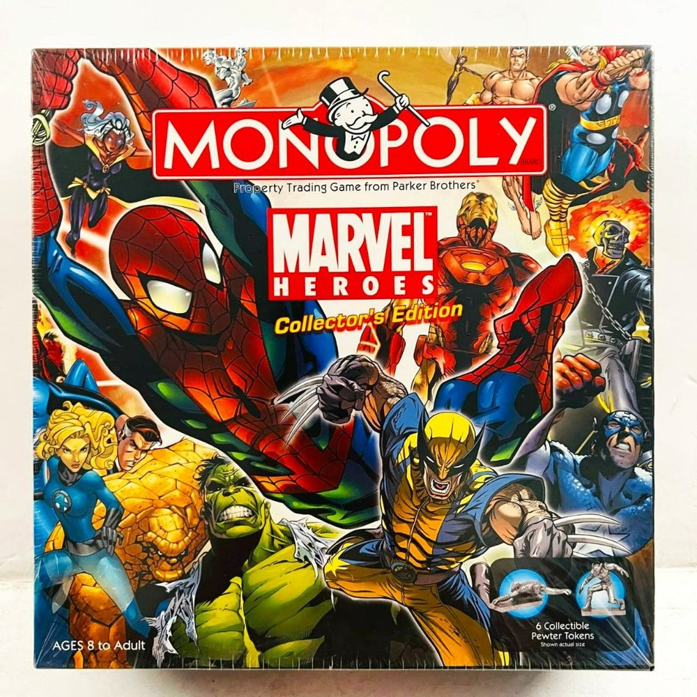 Vintage Monopoly Marvel Heroes Collector's Edition Board‎ Game Hasbro New Sealed